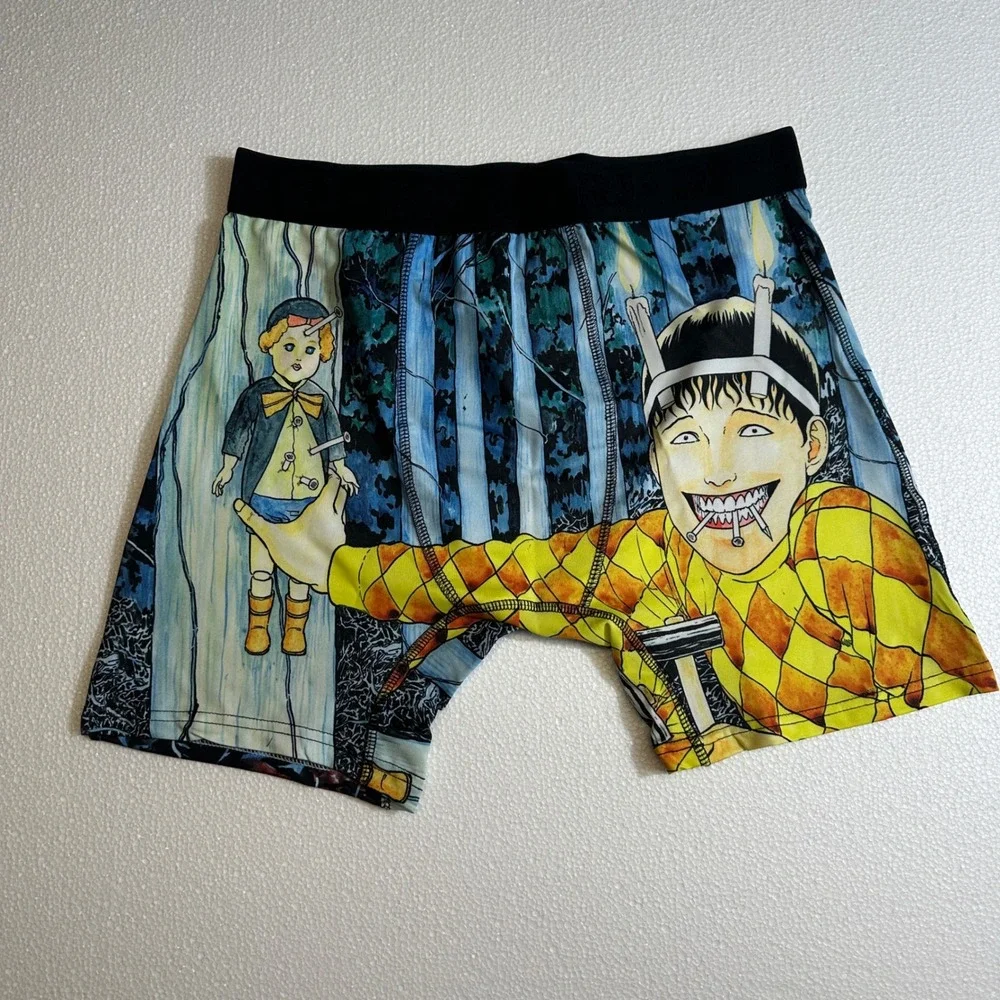 Junji Ito Collection Mens Boxer Briefs‎ Creepy Manga Horror Forest Doll Print L